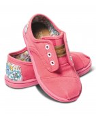    Cordones Pink Inked Heel-Patch Tiny Toms  Toms